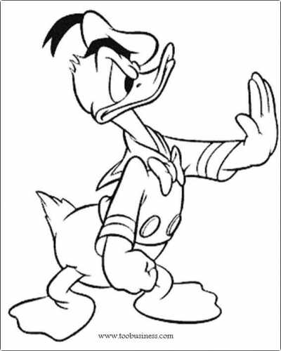 Coloring page: Donald Duck (Cartoons) #30243 - Free Printable Coloring Pages