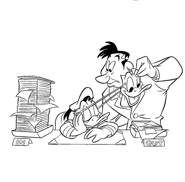 Coloring page: Donald Duck (Cartoons) #30246 - Free Printable Coloring Pages