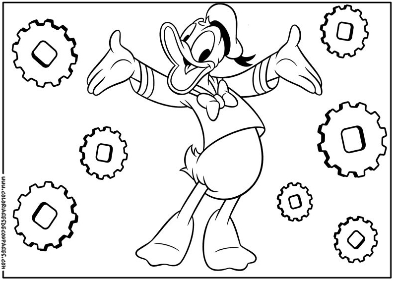 Coloring page: Donald Duck (Cartoons) #30273 - Free Printable Coloring Pages