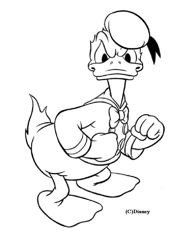 Coloring page: Donald Duck (Cartoons) #30274 - Free Printable Coloring Pages