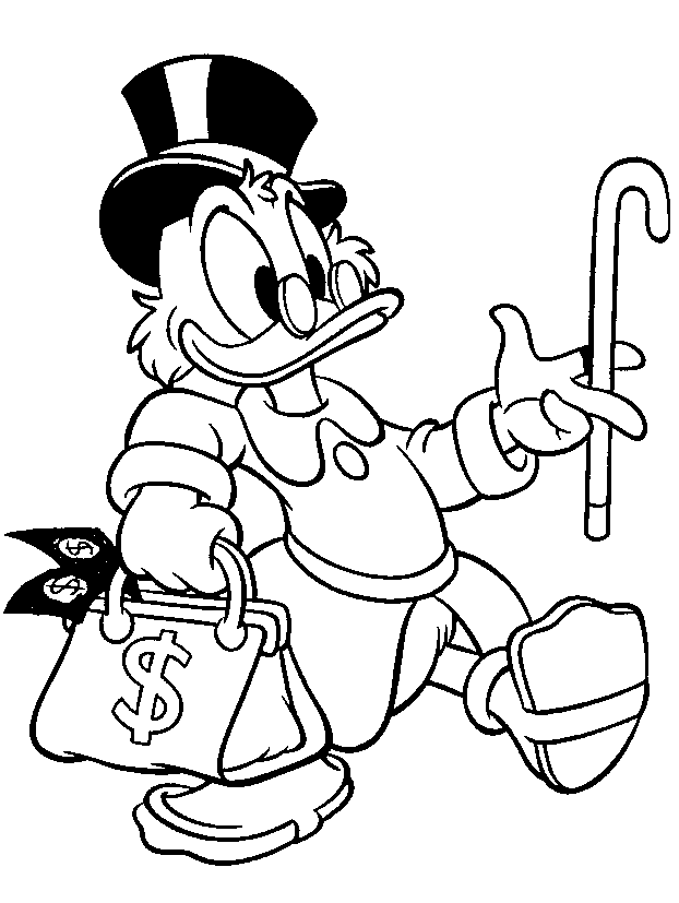 Coloring page: Donald Duck (Cartoons) #30276 - Free Printable Coloring Pages