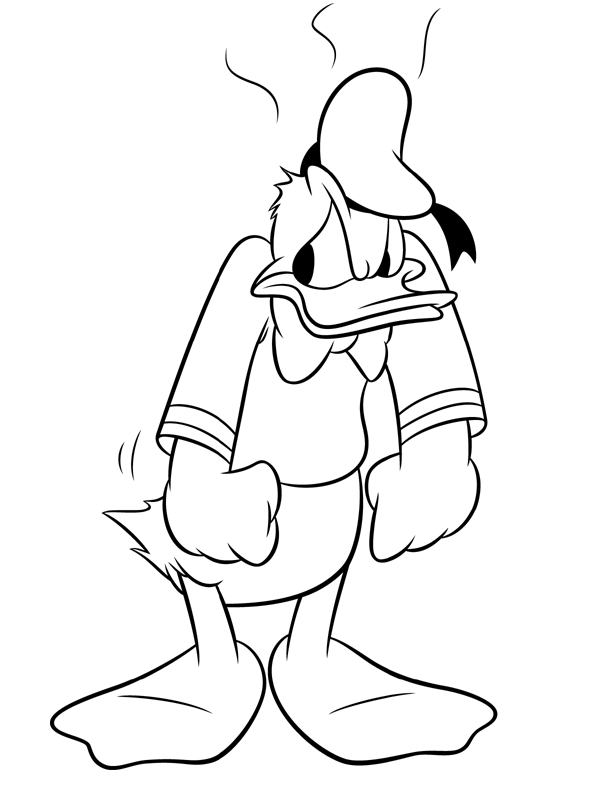 Coloring page: Donald Duck (Cartoons) #30294 - Free Printable Coloring Pages