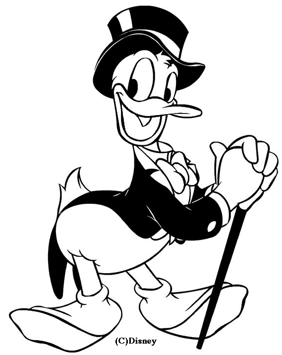 Coloring page: Donald Duck (Cartoons) #30297 - Free Printable Coloring Pages