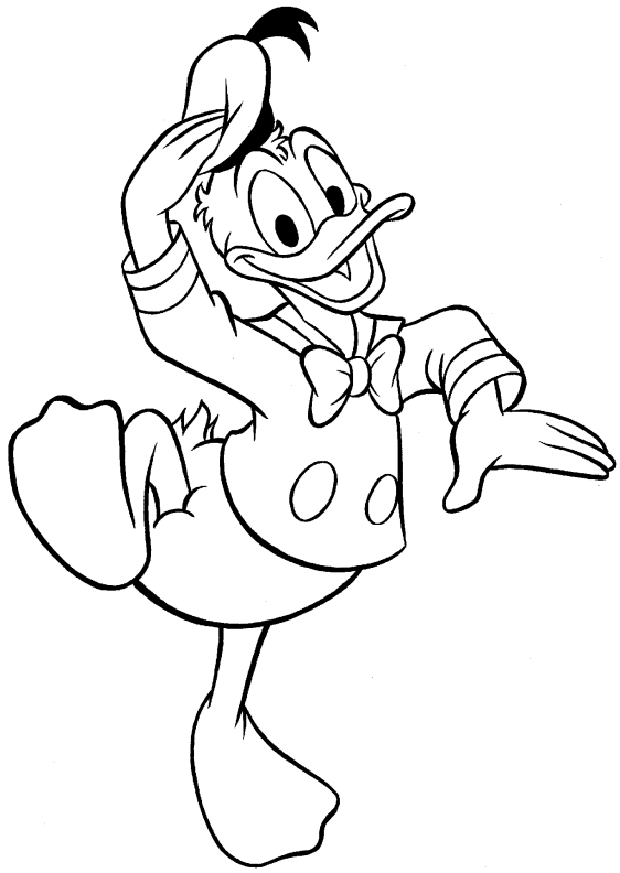 Coloring page: Donald Duck (Cartoons) #30313 - Free Printable Coloring Pages