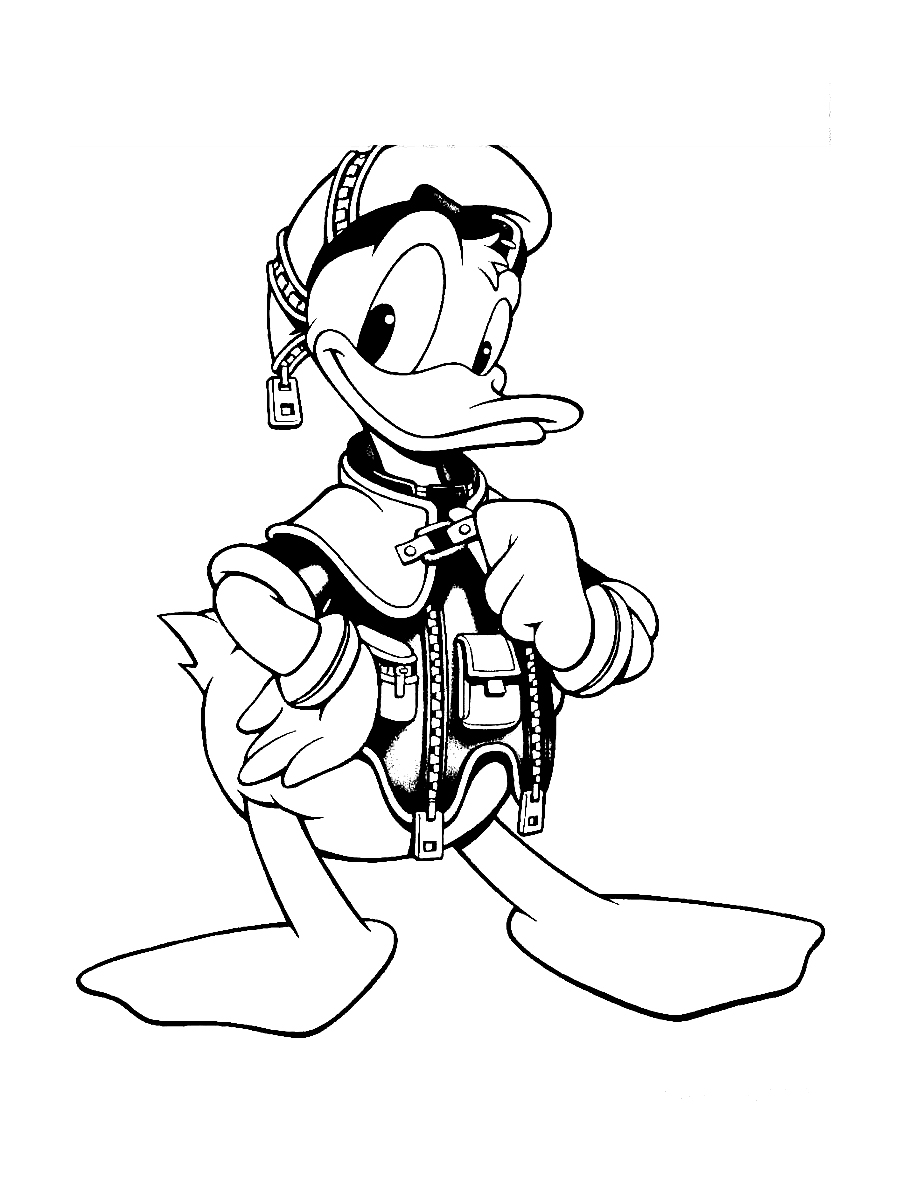 Coloring page: Donald Duck (Cartoons) #30321 - Free Printable Coloring Pages