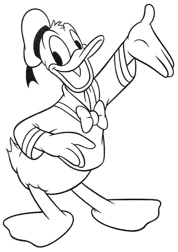 Drawing Donald Duck #30338 (Cartoons) – Printable coloring pages