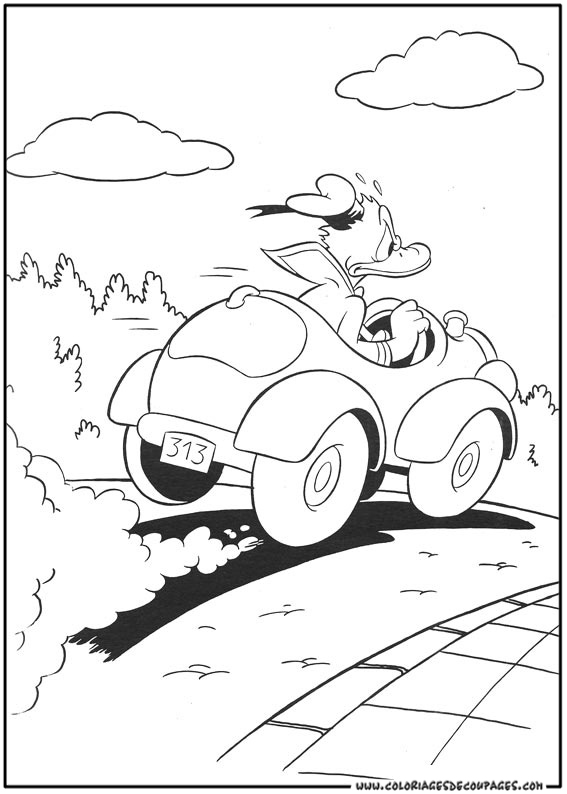 Coloring page: Donald Duck (Cartoons) #30343 - Free Printable Coloring Pages