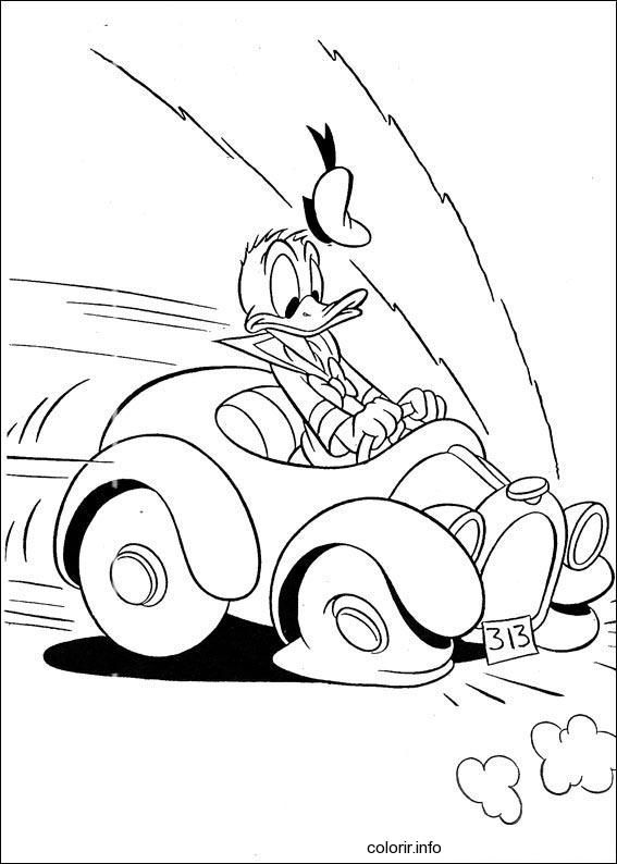 Coloring page: Donald Duck (Cartoons) #30363 - Free Printable Coloring Pages