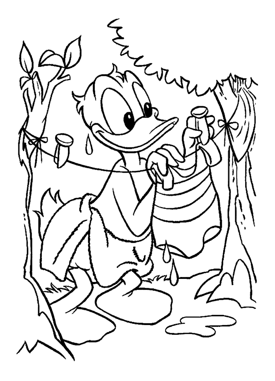 Coloring page: Donald Duck (Cartoons) #30379 - Free Printable Coloring Pages