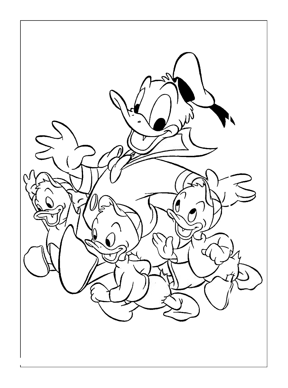 Coloring page: Donald Duck (Cartoons) #30407 - Free Printable Coloring Pages