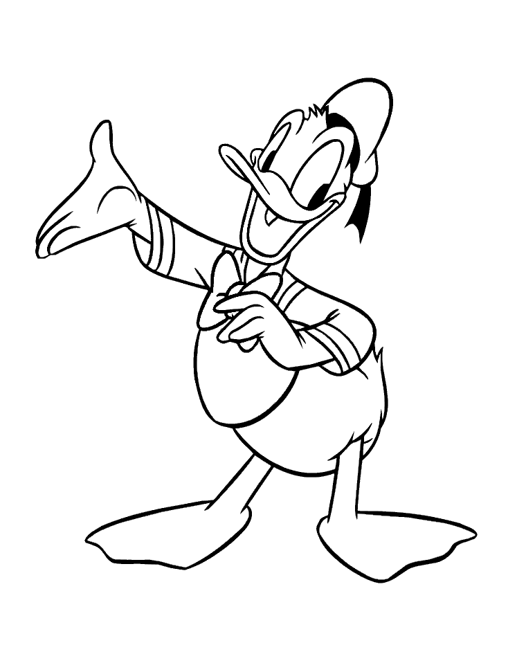 Coloring page: Donald Duck (Cartoons) #30424 - Free Printable Coloring Pages