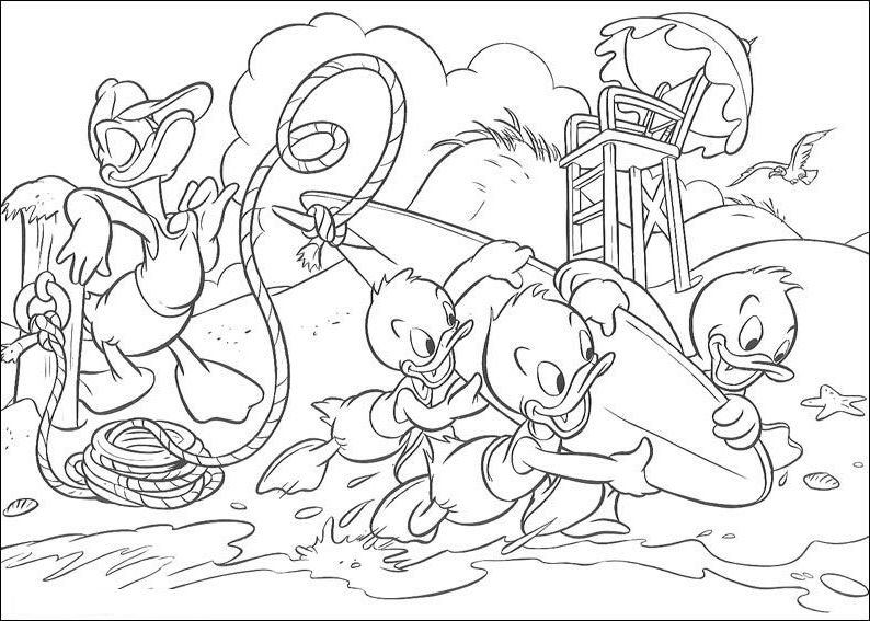 Coloring page: Donald Duck (Cartoons) #30438 - Free Printable Coloring Pages