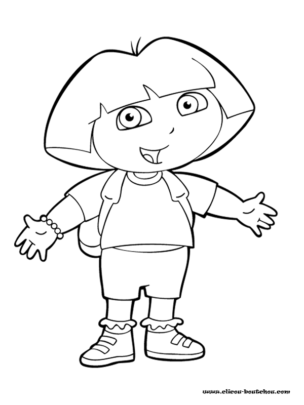 Drawing Dora the Explorer #29714 (Cartoons) – Printable coloring pages