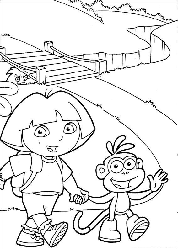 Coloring page: Dora the Explorer (Cartoons) #29715 - Free Printable Coloring Pages