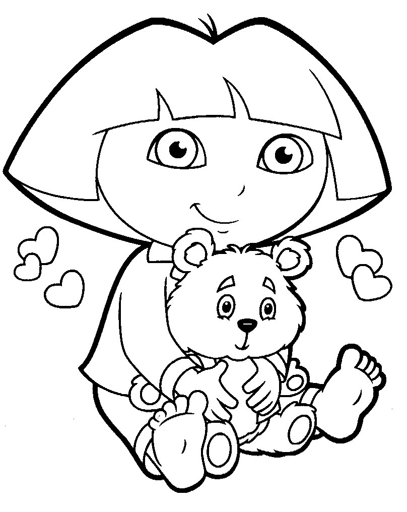 Coloring page: Dora the Explorer (Cartoons) #29716 - Free Printable Coloring Pages