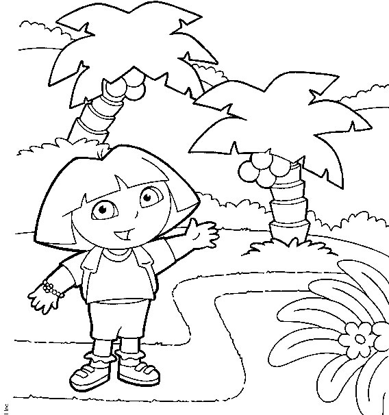 Coloring page: Dora the Explorer (Cartoons) #29719 - Free Printable Coloring Pages