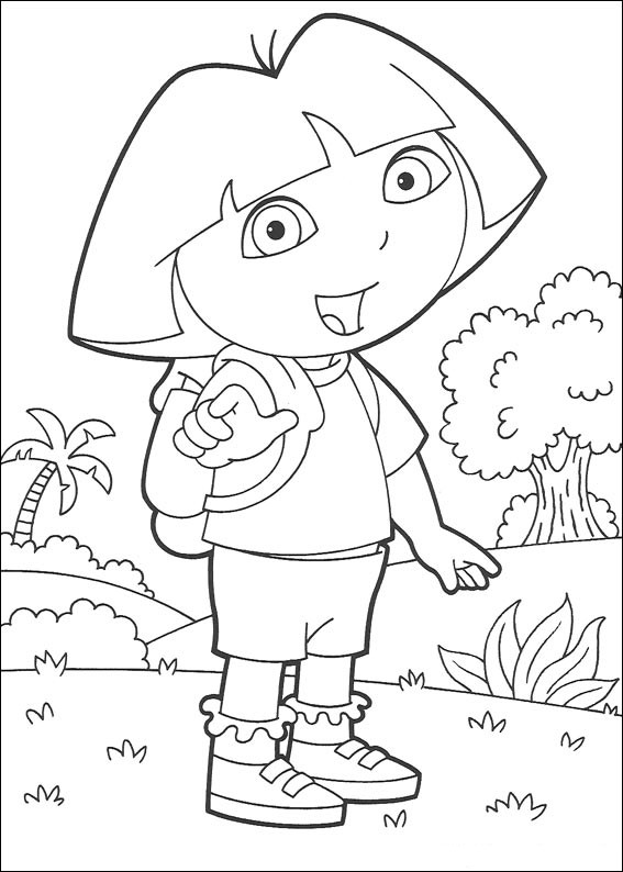 Coloring page: Dora the Explorer (Cartoons) #29722 - Free Printable Coloring Pages
