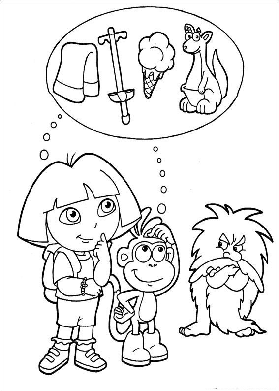Coloring page: Dora the Explorer (Cartoons) #29729 - Free Printable Coloring Pages