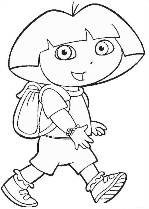 Coloring page: Dora the Explorer (Cartoons) #29731 - Free Printable Coloring Pages