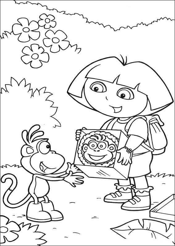 Coloring page: Dora the Explorer (Cartoons) #29732 - Free Printable Coloring Pages
