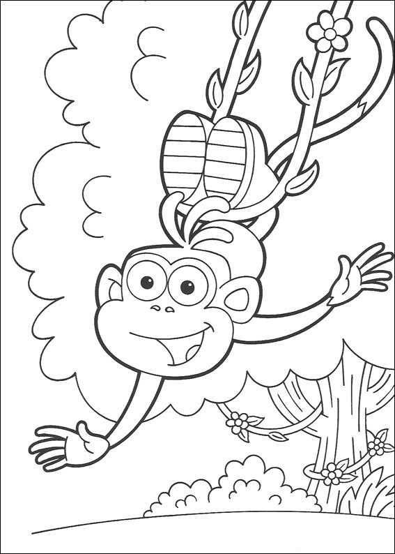 Coloring page: Dora the Explorer (Cartoons) #29734 - Free Printable Coloring Pages