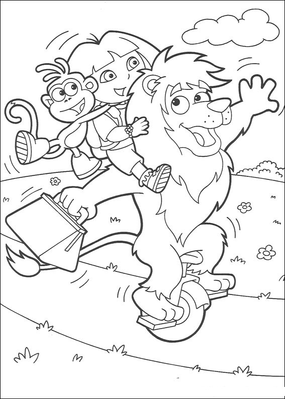 Coloring page: Dora the Explorer (Cartoons) #29736 - Free Printable Coloring Pages