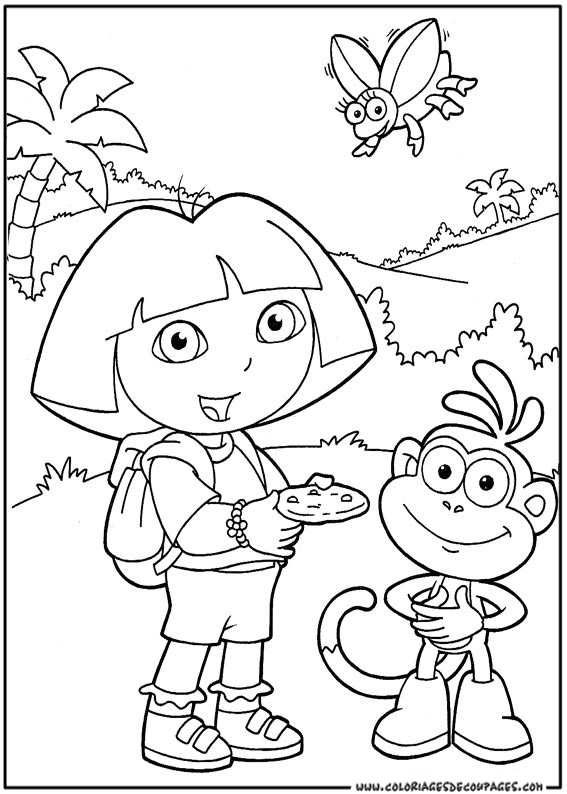 Coloring page: Dora the Explorer (Cartoons) #29740 - Free Printable Coloring Pages