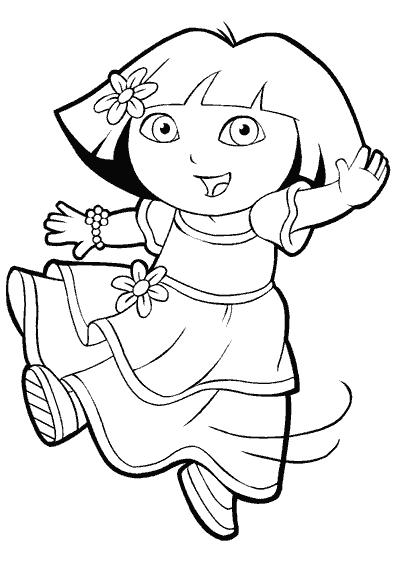 Coloring page: Dora the Explorer (Cartoons) #29741 - Free Printable Coloring Pages