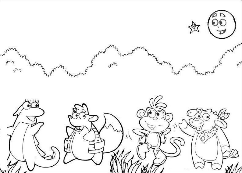 Coloring page: Dora the Explorer (Cartoons) #29743 - Free Printable Coloring Pages