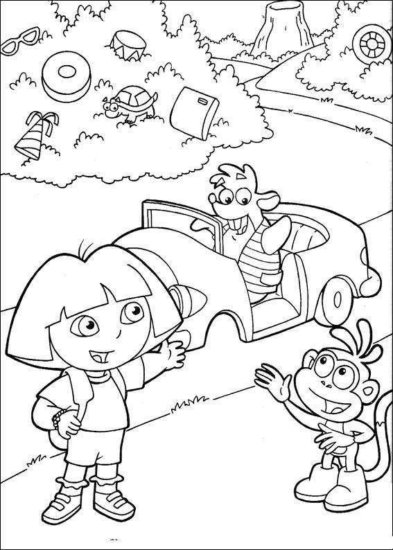 Coloring page: Dora the Explorer (Cartoons) #29746 - Free Printable Coloring Pages