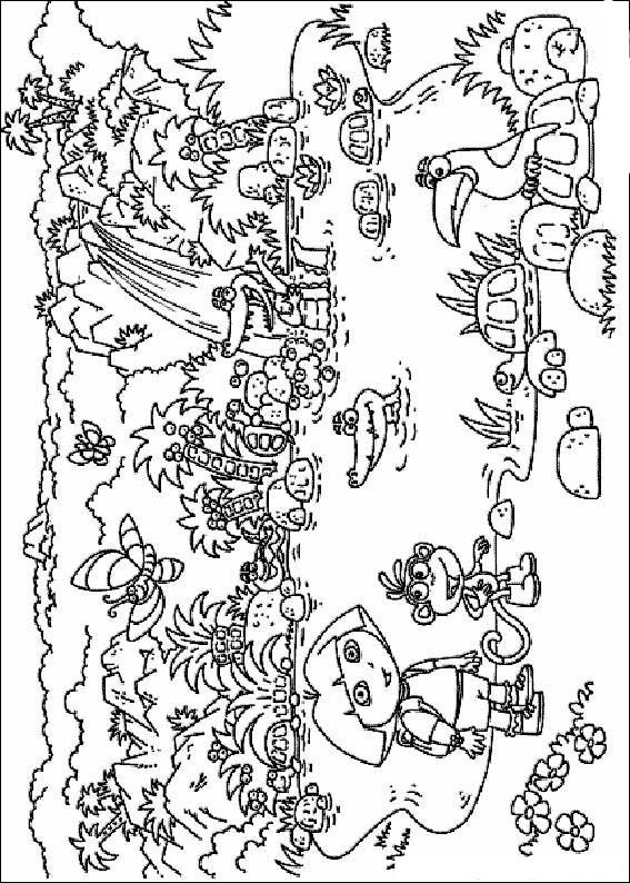 Coloring page: Dora the Explorer (Cartoons) #29747 - Free Printable Coloring Pages