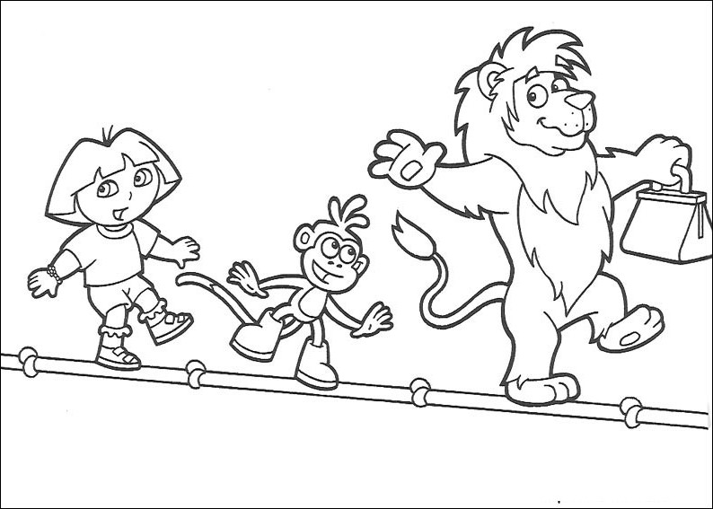 Coloring page: Dora the Explorer (Cartoons) #29748 - Free Printable Coloring Pages