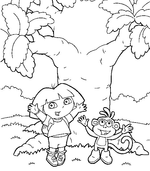 Coloring page: Dora the Explorer (Cartoons) #29754 - Free Printable Coloring Pages