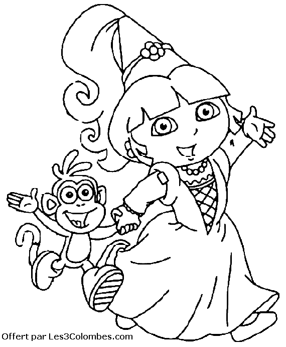 Coloring page: Dora the Explorer (Cartoons) #29755 - Free Printable Coloring Pages