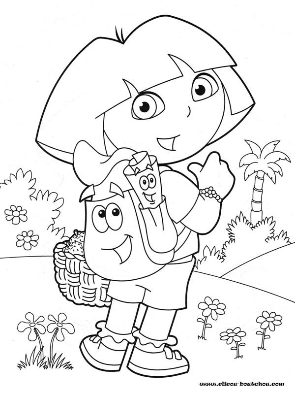 Coloring page: Dora the Explorer (Cartoons) #29760 - Free Printable Coloring Pages