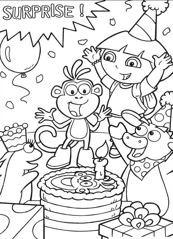 Coloring page: Dora the Explorer (Cartoons) #29761 - Free Printable Coloring Pages