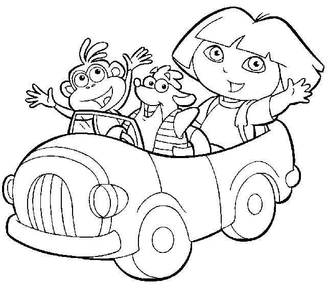 Coloring page: Dora the Explorer (Cartoons) #29765 - Free Printable Coloring Pages