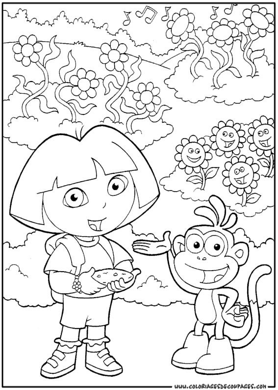 Coloring page: Dora the Explorer (Cartoons) #29772 - Free Printable Coloring Pages