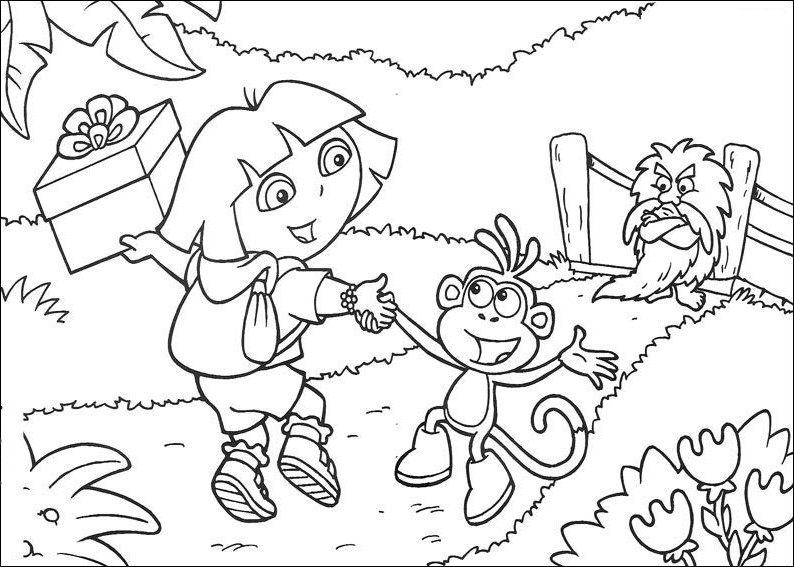 Coloring page: Dora the Explorer (Cartoons) #29774 - Free Printable Coloring Pages