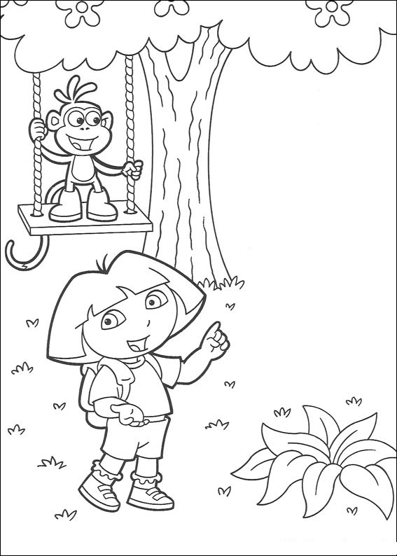 Coloring page: Dora the Explorer (Cartoons) #29775 - Free Printable Coloring Pages