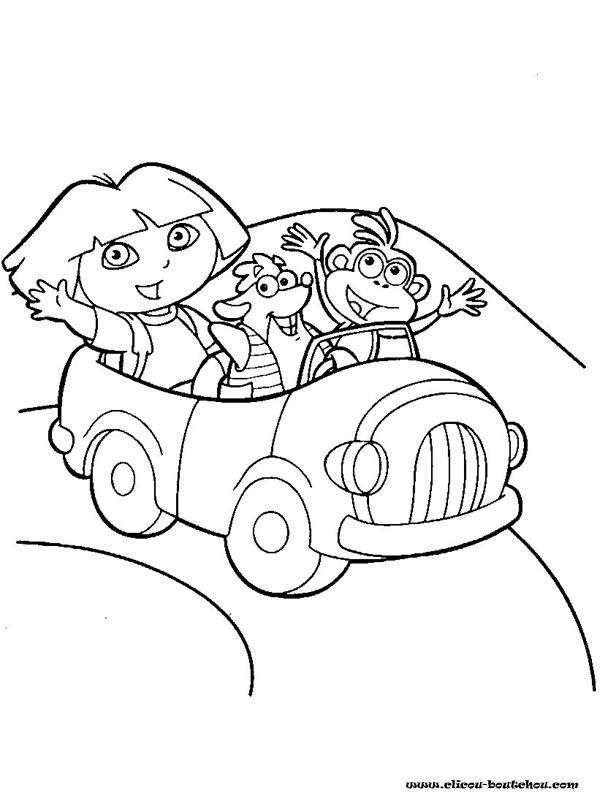 Coloring page: Dora the Explorer (Cartoons) #29778 - Free Printable Coloring Pages