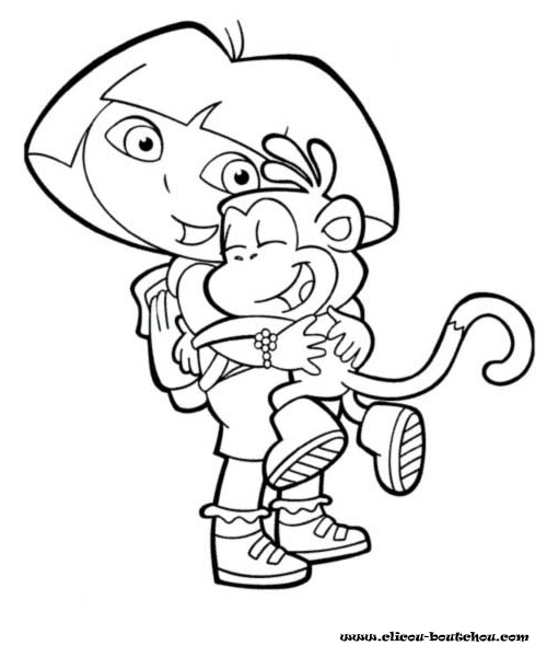 Coloring page: Dora the Explorer (Cartoons) #29780 - Free Printable Coloring Pages