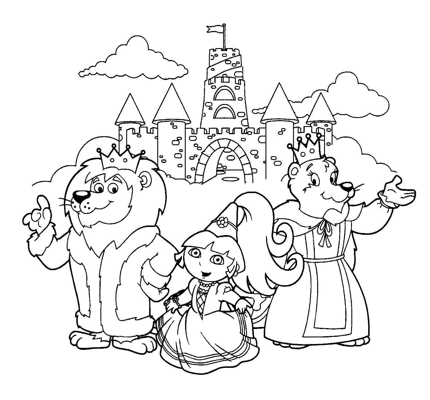 Coloring page: Dora the Explorer (Cartoons) #29783 - Free Printable Coloring Pages