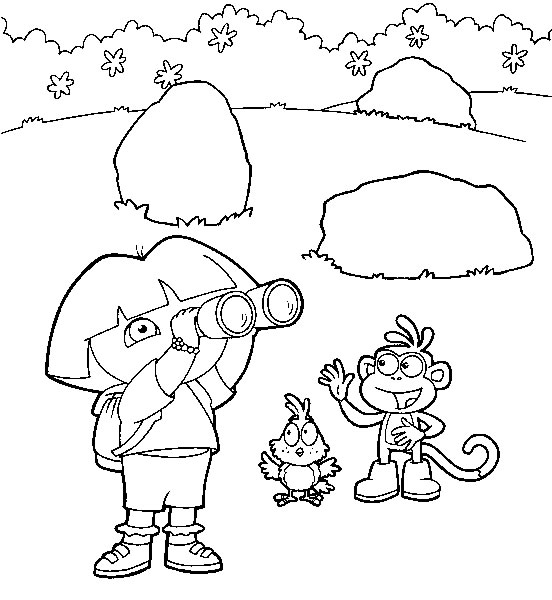 Coloring page: Dora the Explorer (Cartoons) #29785 - Free Printable Coloring Pages