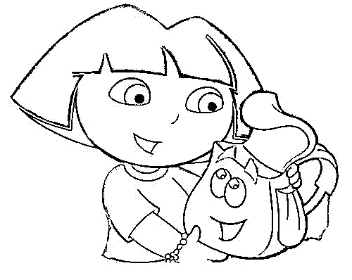 Coloring page: Dora the Explorer (Cartoons) #29786 - Free Printable Coloring Pages