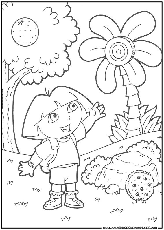 Coloring page: Dora the Explorer (Cartoons) #29788 - Free Printable Coloring Pages