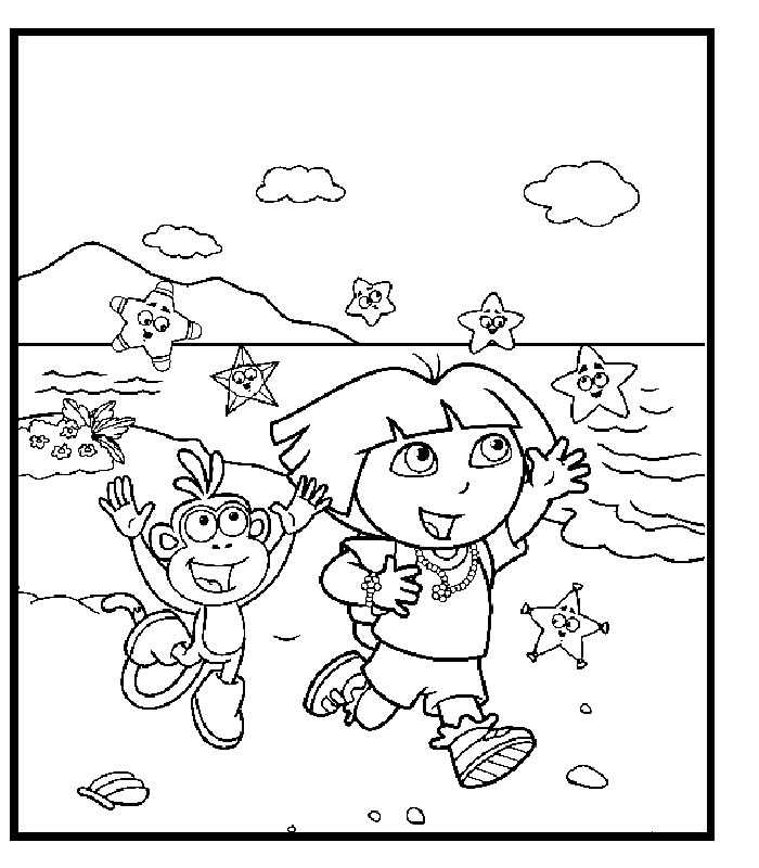 Coloring page: Dora the Explorer (Cartoons) #29792 - Free Printable Coloring Pages