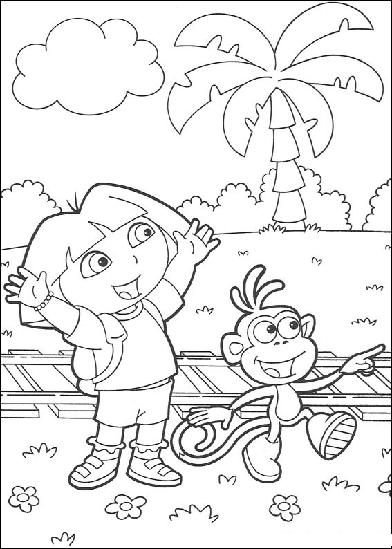 Coloring page: Dora the Explorer (Cartoons) #29796 - Free Printable Coloring Pages