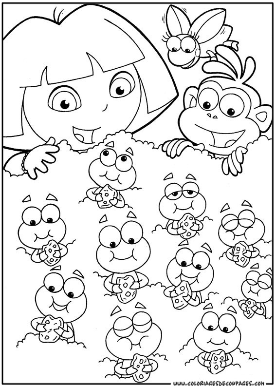 Coloring page: Dora the Explorer (Cartoons) #29800 - Free Printable Coloring Pages