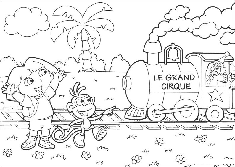 Coloring page: Dora the Explorer (Cartoons) #29807 - Free Printable Coloring Pages